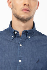 NAUTICA - חולצת ג'ינס מכופתרת כחול - MASHBIR//365