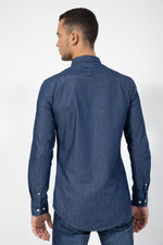 NAUTICA - חולצת ג'ינס מכופתרת כחול - MASHBIR//365