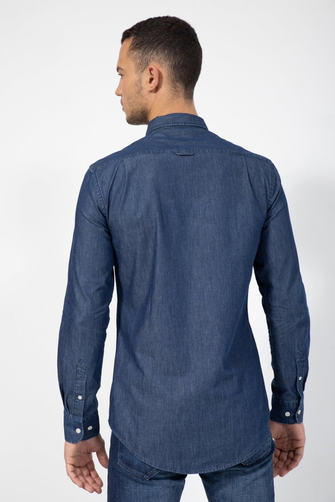 NAUTICA - חולצת ג'ינס מכופתרת כחול - MASHBIR//365