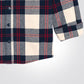 OKAIDI - חולצת ג'קט ילדים פלאנל משובץ אדום כחול לבן עם קאפושון - MASHBIR//365 - 3