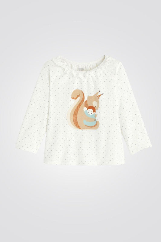 OBAIBI - חולצת הדפס לבנה לתינוקות - MASHBIR//365