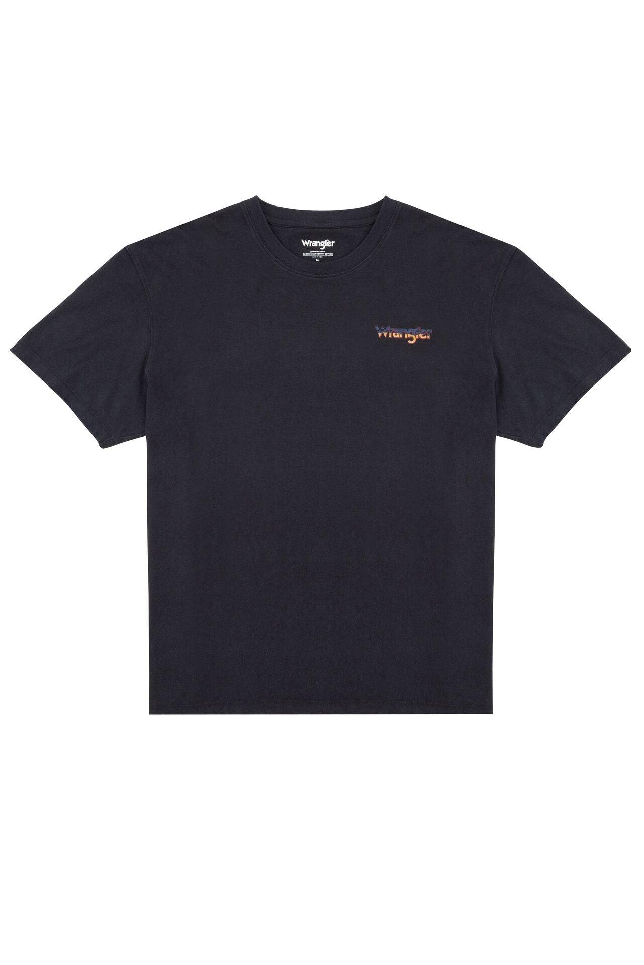 WRANGLER - חולצת טי וינטג' צבע שחור - MASHBIR//365