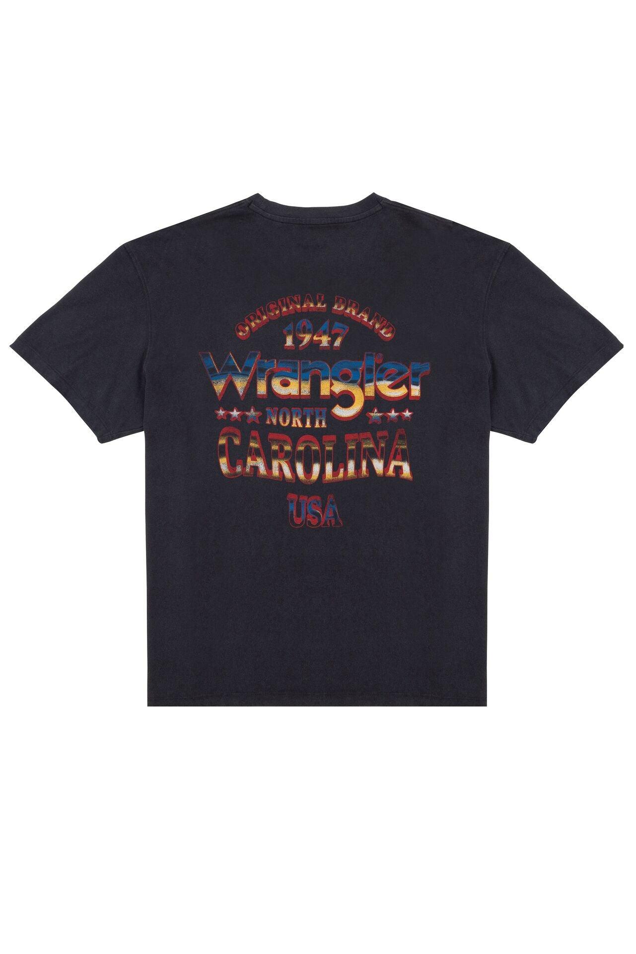 WRANGLER - חולצת טי וינטג' צבע שחור - MASHBIR//365