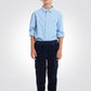 OKAIDI - חולצת ילדים מכופתרת הדפס קווים על תכלת - MASHBIR//365 - 1