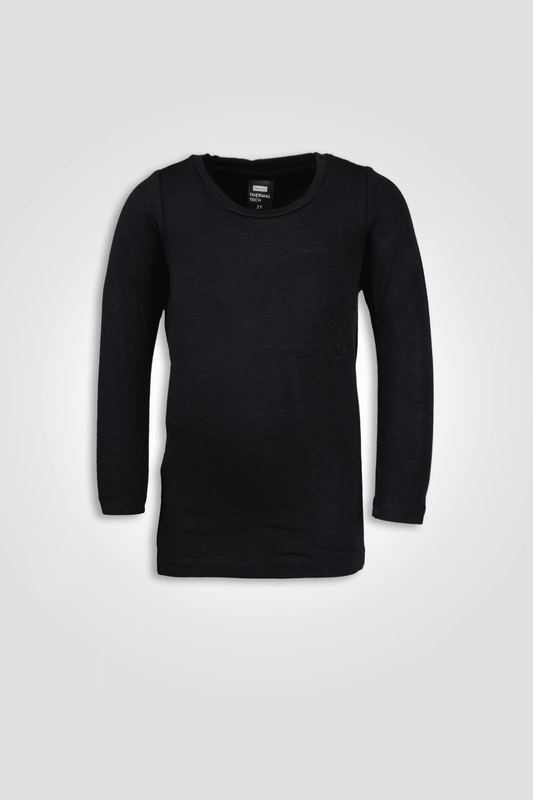 DELTA - חולצת ילדים תרמית בצבע שחור - MASHBIR//365