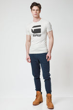 GSTAR - חולצת טישירט בצבע לבן - MASHBIR//365