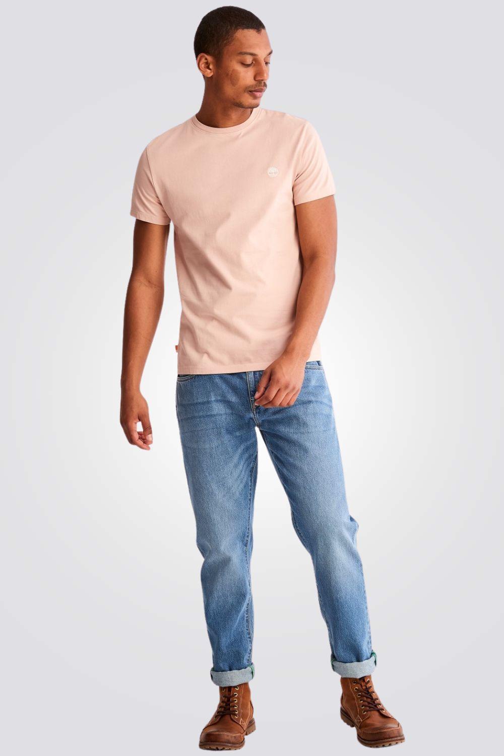 TIMBERLAND - חולצת טישירט RIVER JERSEY בצבע ורוד - MASHBIR//365