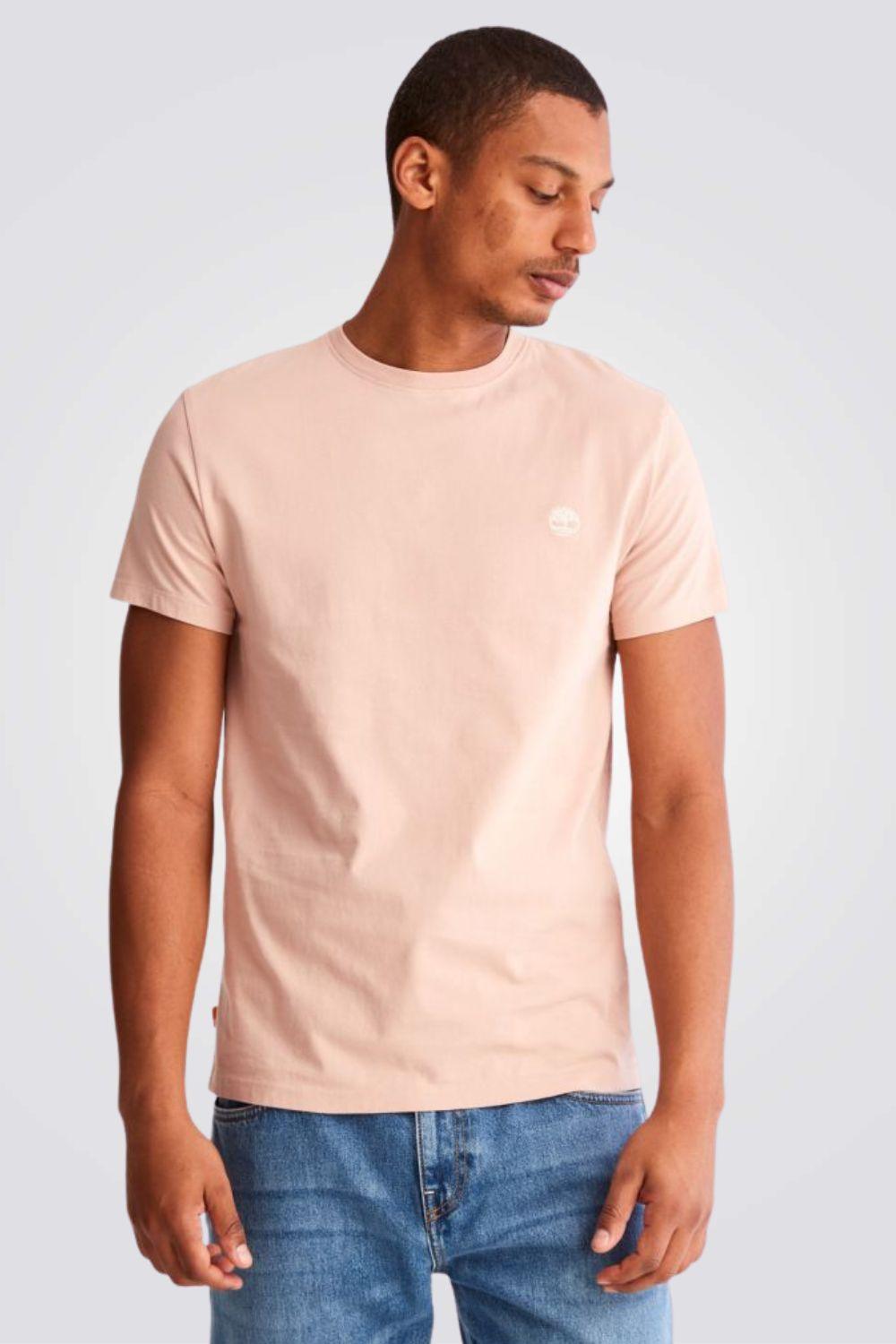 TIMBERLAND - חולצת טישירט RIVER JERSEY בצבע ורוד - MASHBIR//365