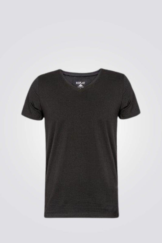 REPLAY - חולצת טישירט שחורה - MASHBIR//365