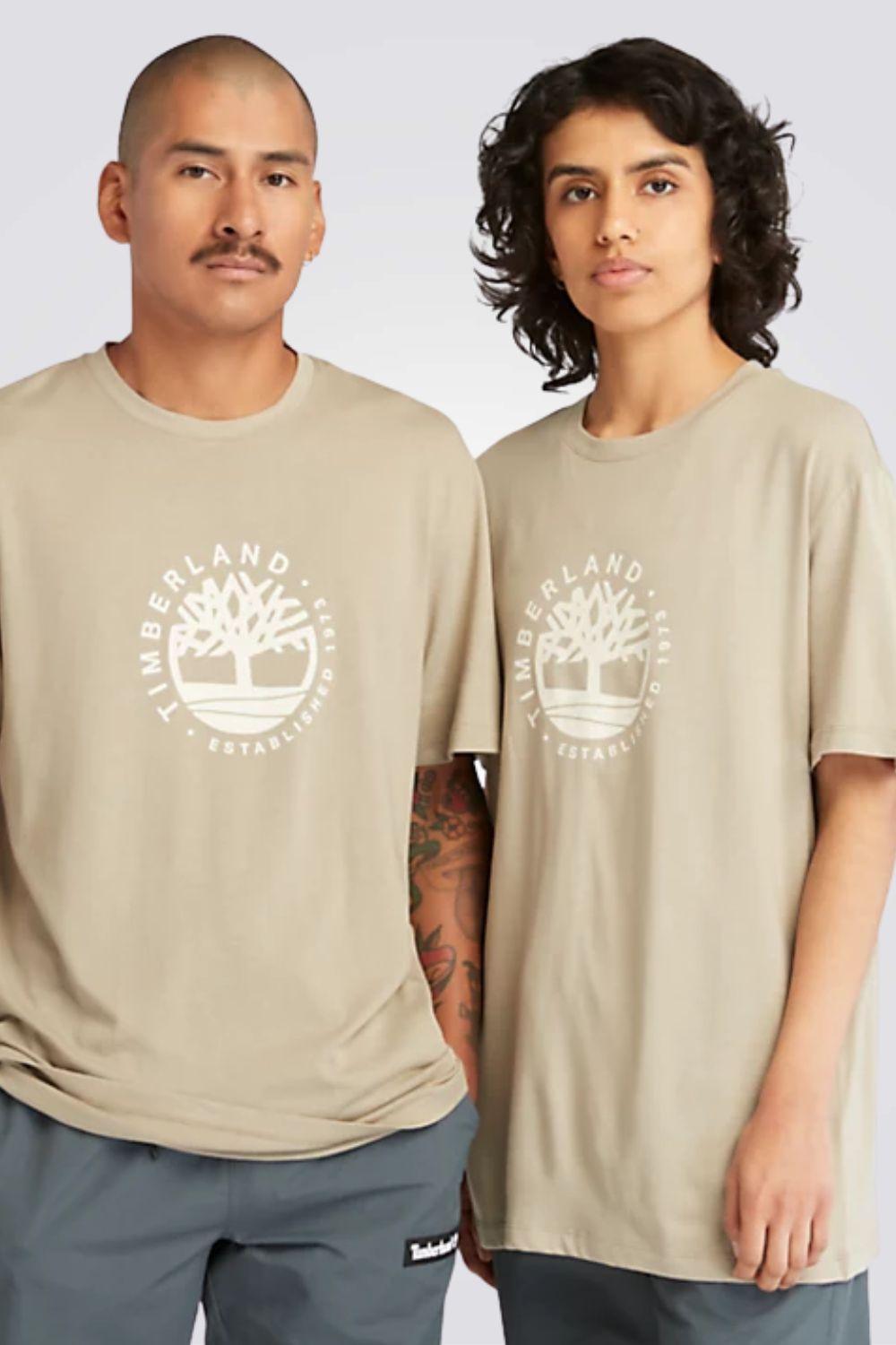 TIMBERLAND - חולצת יוניסקס VINTAGE בצבע בז' - MASHBIR//365