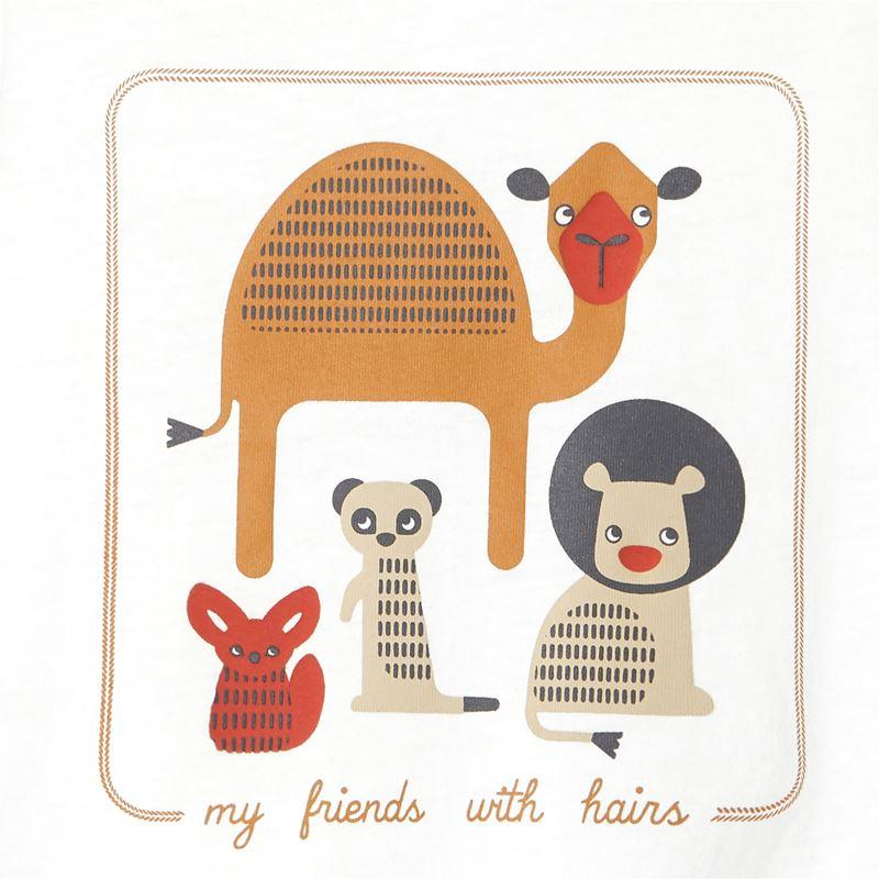 OBAIBI - חולצת חיות בצבע לבן לתינוקות - MASHBIR//365