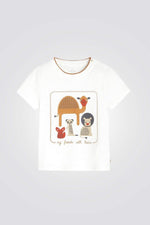 OBAIBI - חולצת חיות בצבע לבן לתינוקות - MASHBIR//365