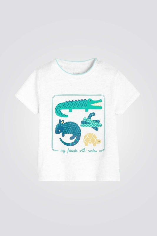 OBAIBI - חולצת חיות בצבע לבן לתינוקות - MASHBIR//365