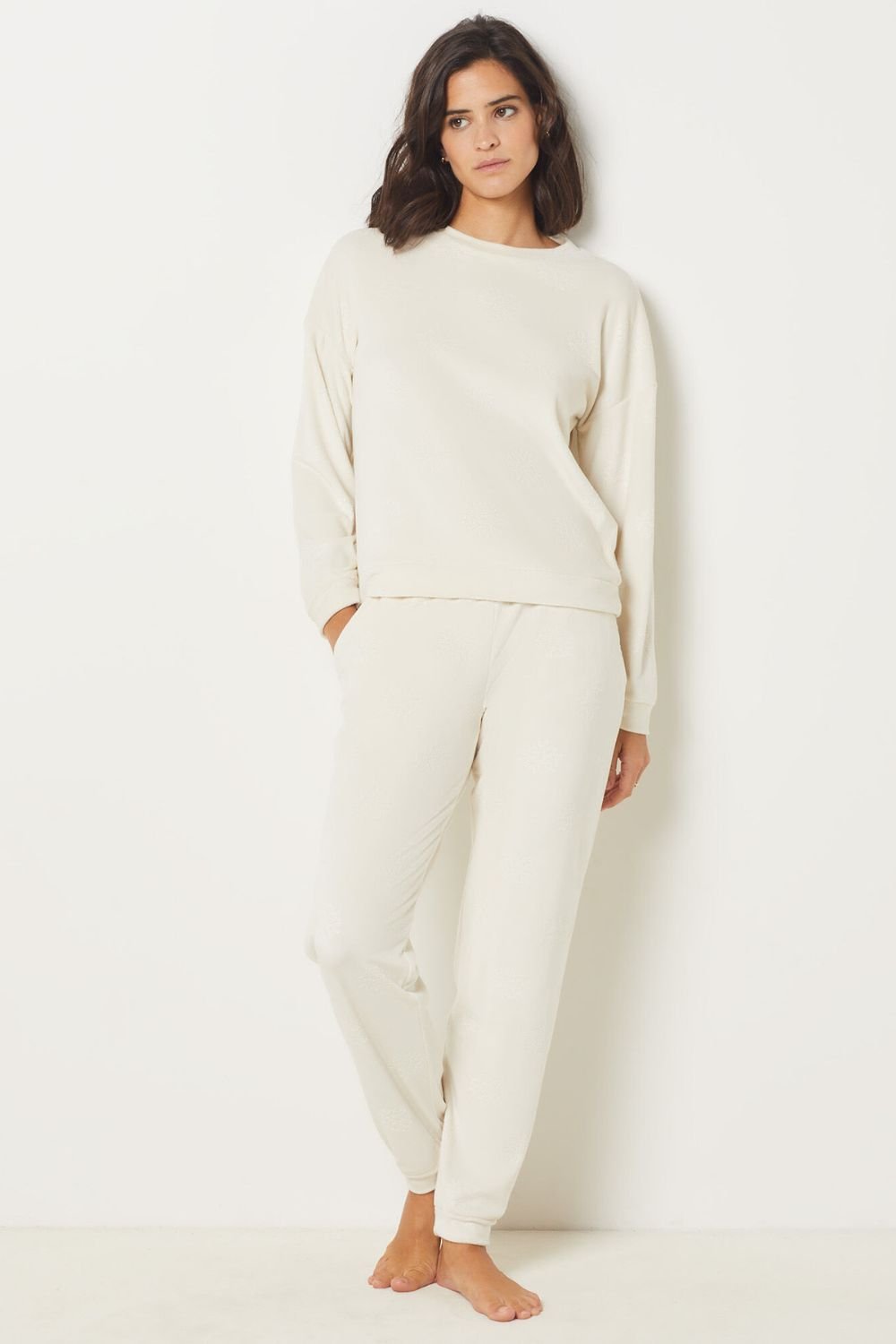 ETAM - חולצת קטיפה RHEANNA פתיתי שלג - MASHBIR//365