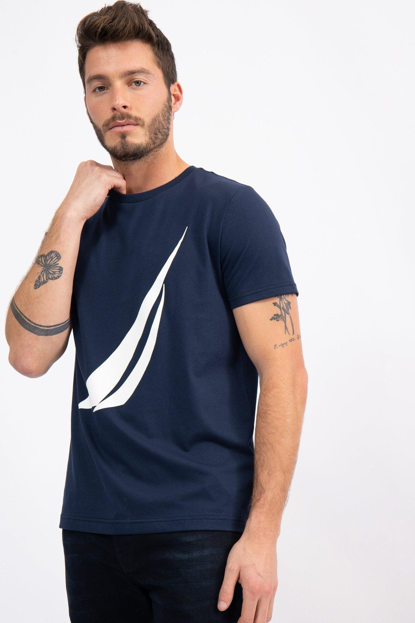 NAUTICA - חולצת LOGO צבע נייבי - MASHBIR//365