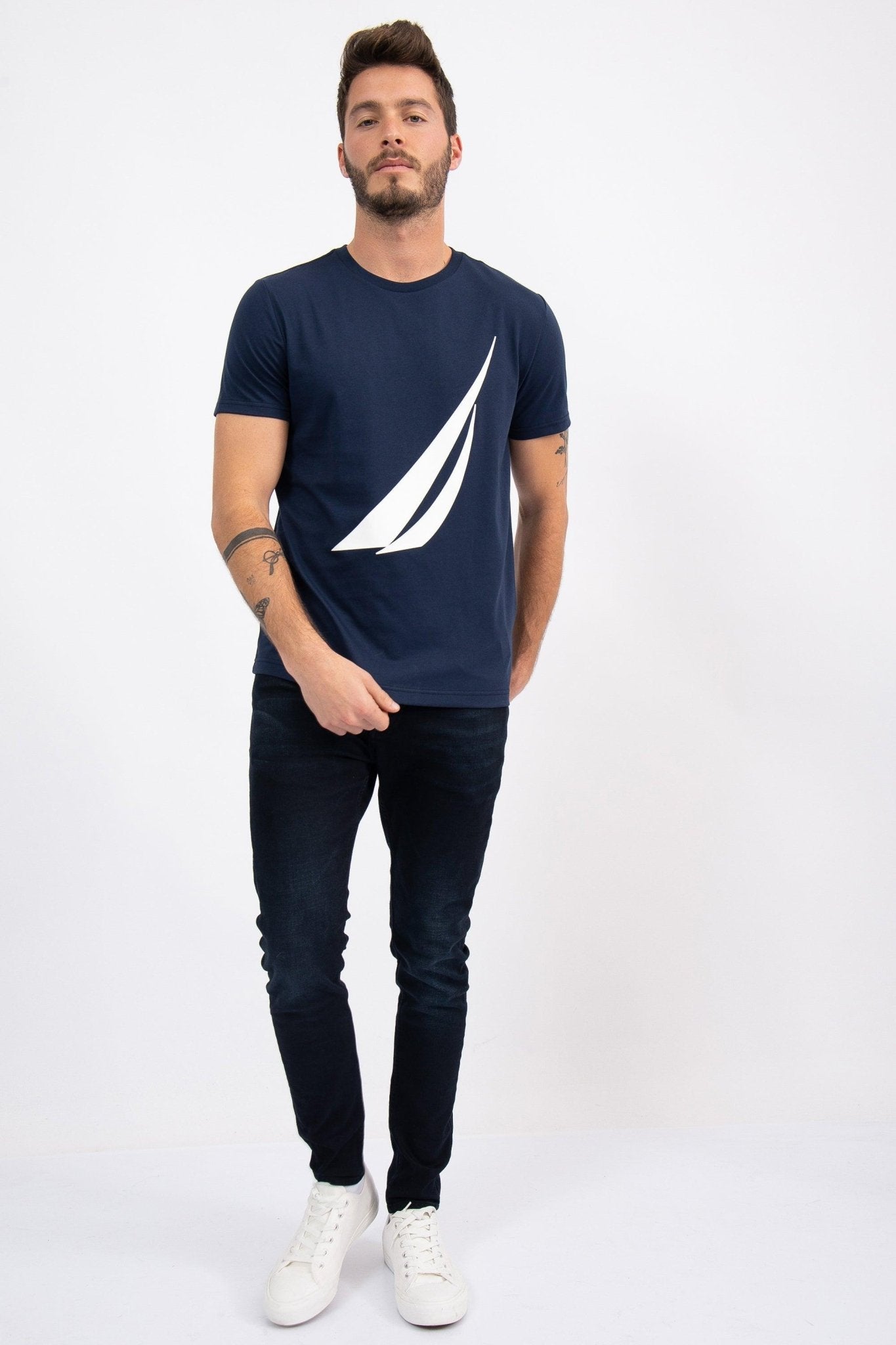 NAUTICA - חולצת LOGO צבע נייבי - MASHBIR//365