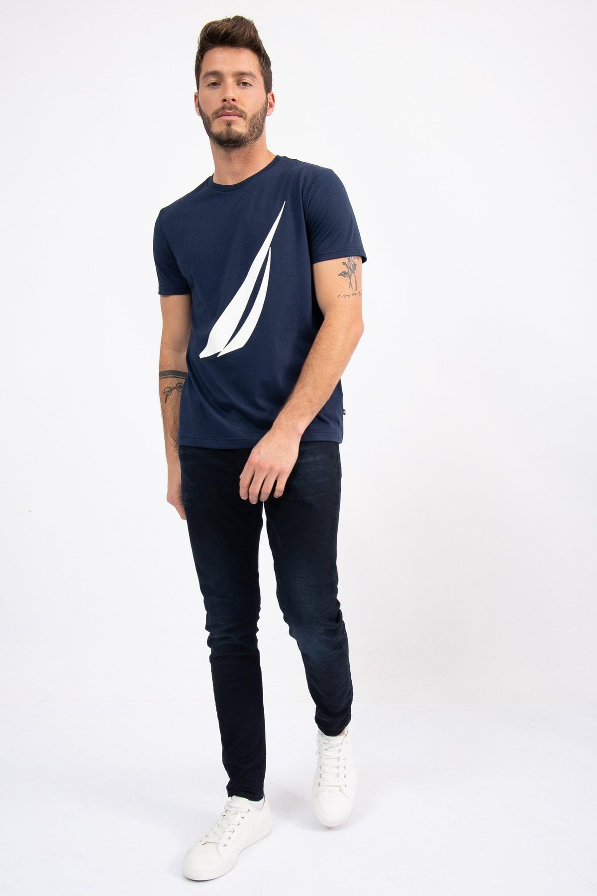 NAUTICA - חולצת LOGO צבע נייבי - MASHBIR//365