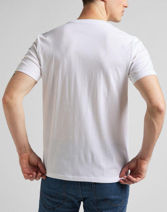 LEE - חולצת LOGO בצבע לבן בוהק - MASHBIR//365