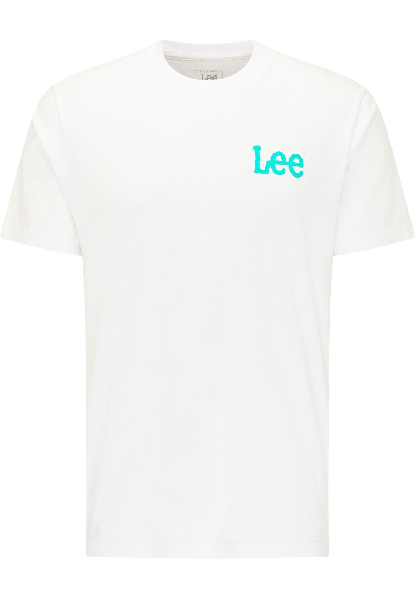 LEE - חולצת LOGO בצבע לבן בוהק - MASHBIR//365
