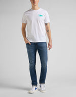 LEE - חולצת LOGO בצבע לבן בוהק - MASHBIR//365