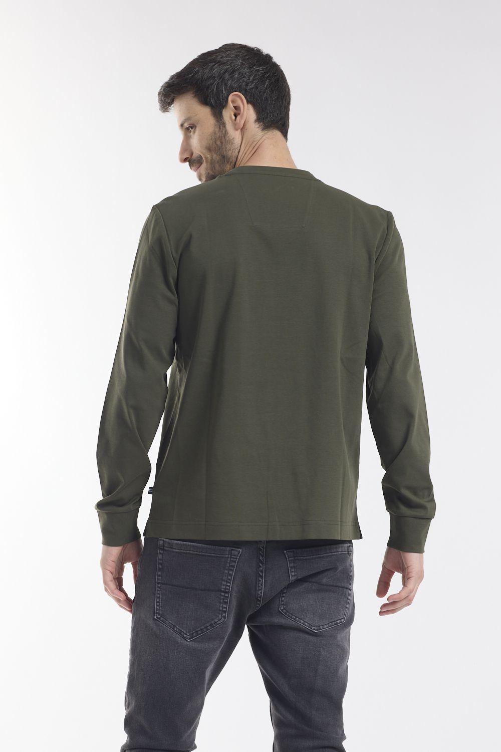 NAUTICA - חולצת לוגו בצבע ירוק זית - MASHBIR//365