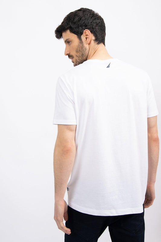 NAUTICA - חולצת לוגו בצבע לבן - MASHBIR//365