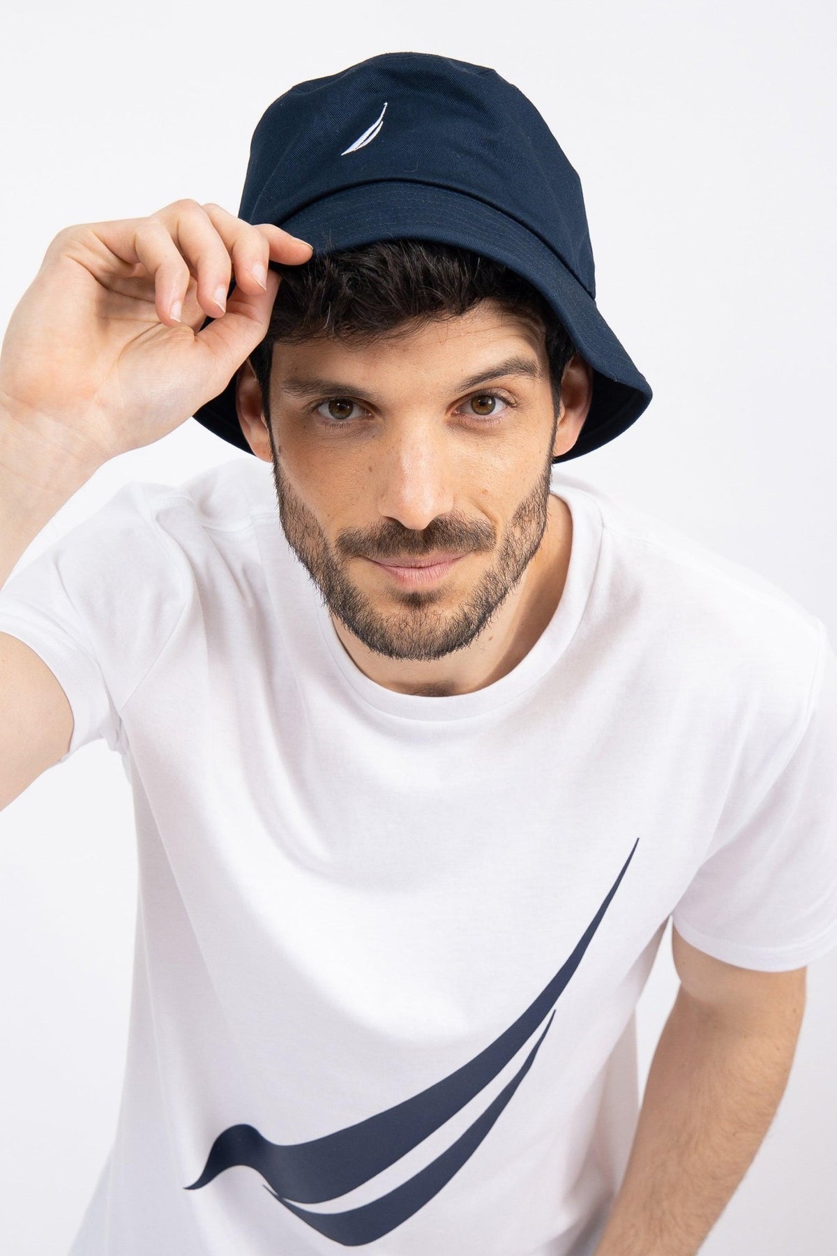 NAUTICA - חולצת לוגו בצבע לבן - MASHBIR//365