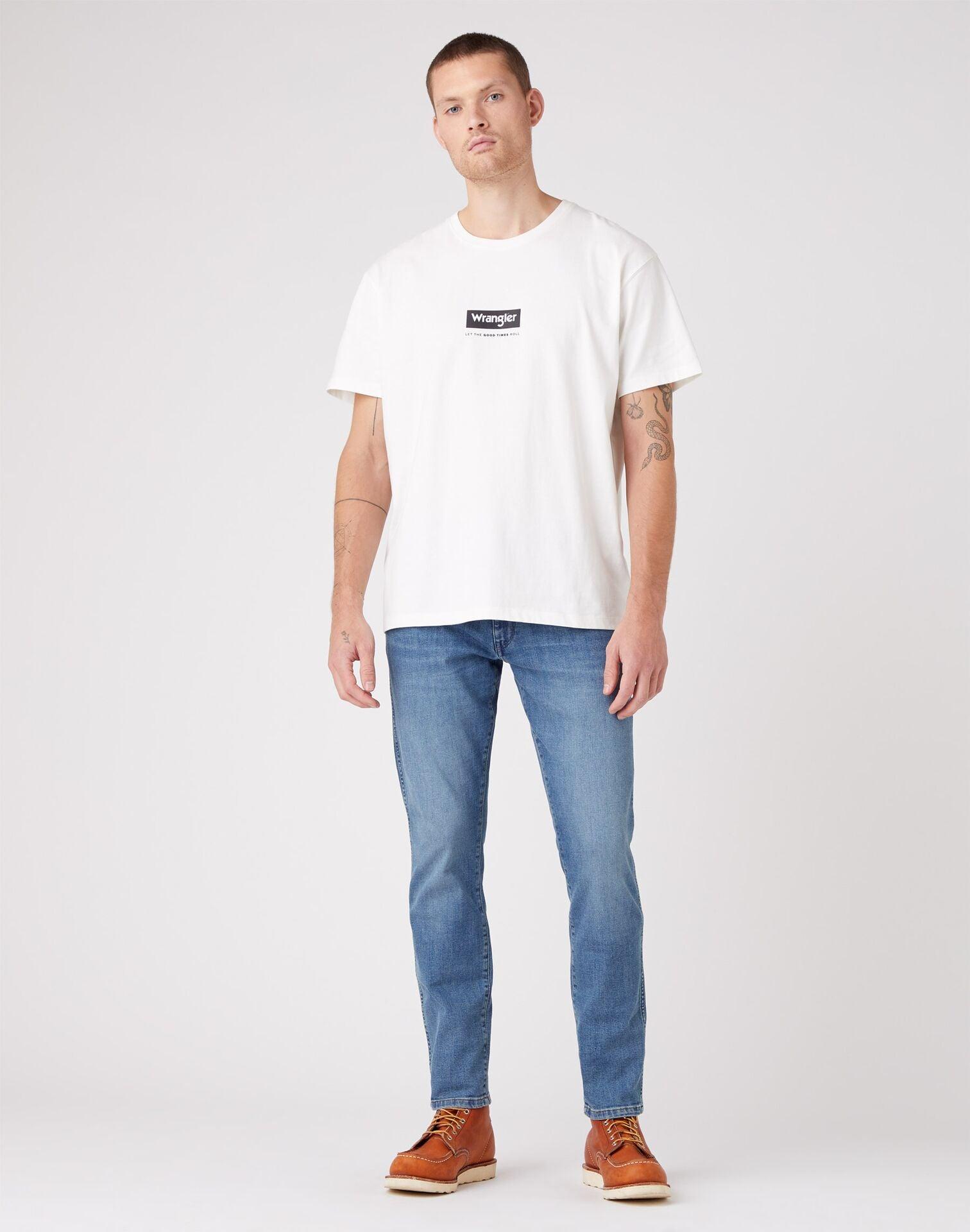 WRANGLER - חולצת לוגו OFF WHITE - MASHBIR//365