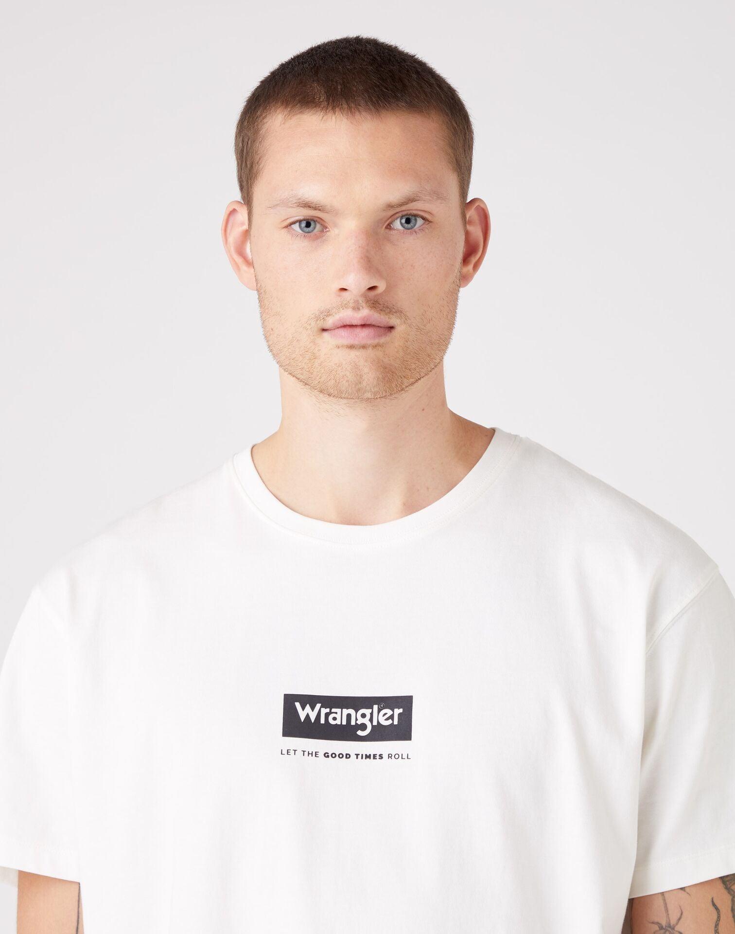 WRANGLER - חולצת לוגו OFF WHITE - MASHBIR//365