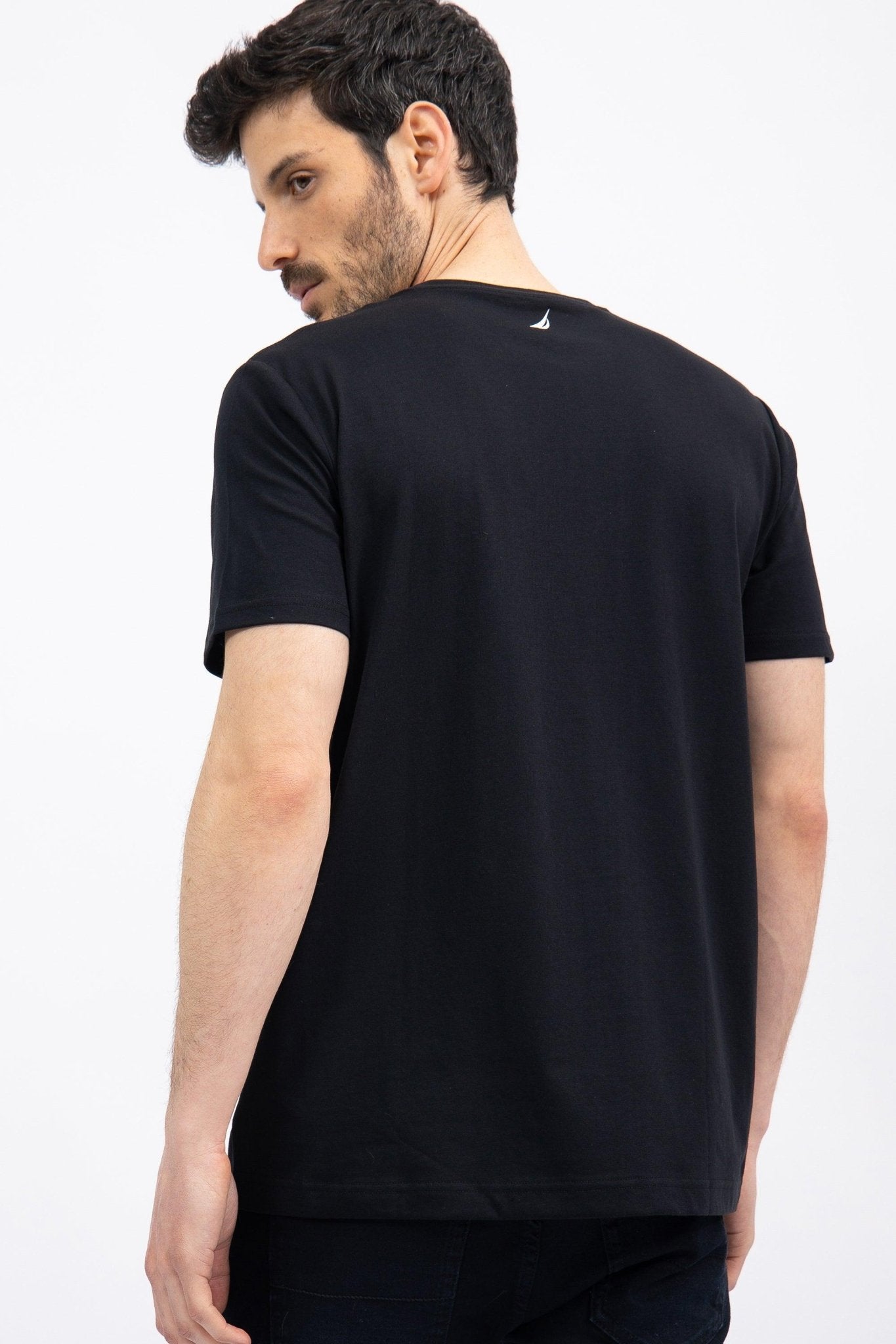 NAUTICA - חולצת לוגו שחורה - MASHBIR//365