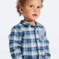 OBAIBI - חולצת משבצות בצבע כחול לתינוקות - MASHBIR//365 - 2