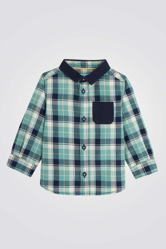OBAIBI - חולצת משבצות ירוקה לתינוקות - MASHBIR//365