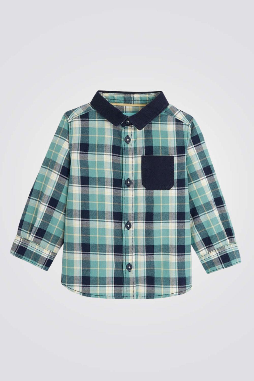 OBAIBI - חולצת משבצות ירוקה לתינוקות - MASHBIR//365