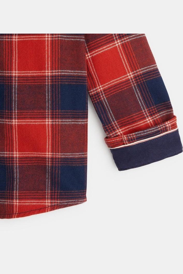 OKAIDI - חולצת משבצות קלאסית בצבע כתום לילדים - MASHBIR//365