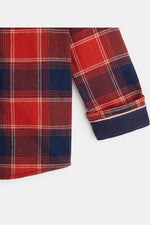 OKAIDI - חולצת משבצות קלאסית בצבע כתום לילדים - MASHBIR//365