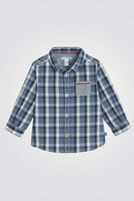 OBAIBI - חולצת משבצות כחולה לתינוקות - MASHBIR//365