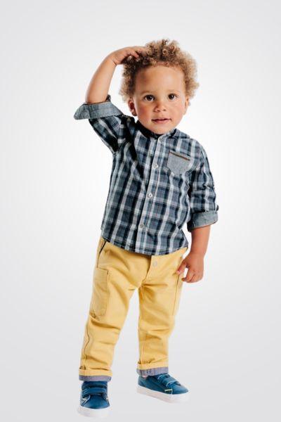 OBAIBI - חולצת משבצות כחולה לתינוקות - MASHBIR//365