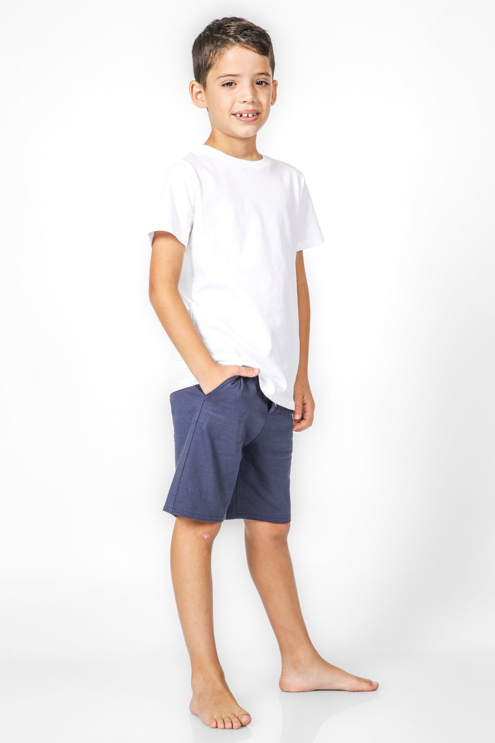 חולצת טריקו בייסיק לבנה לילדים