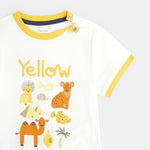 OBAIBI - חולצת טריקו בעלי חיים צהובה לתינוקות בנים - MASHBIR//365