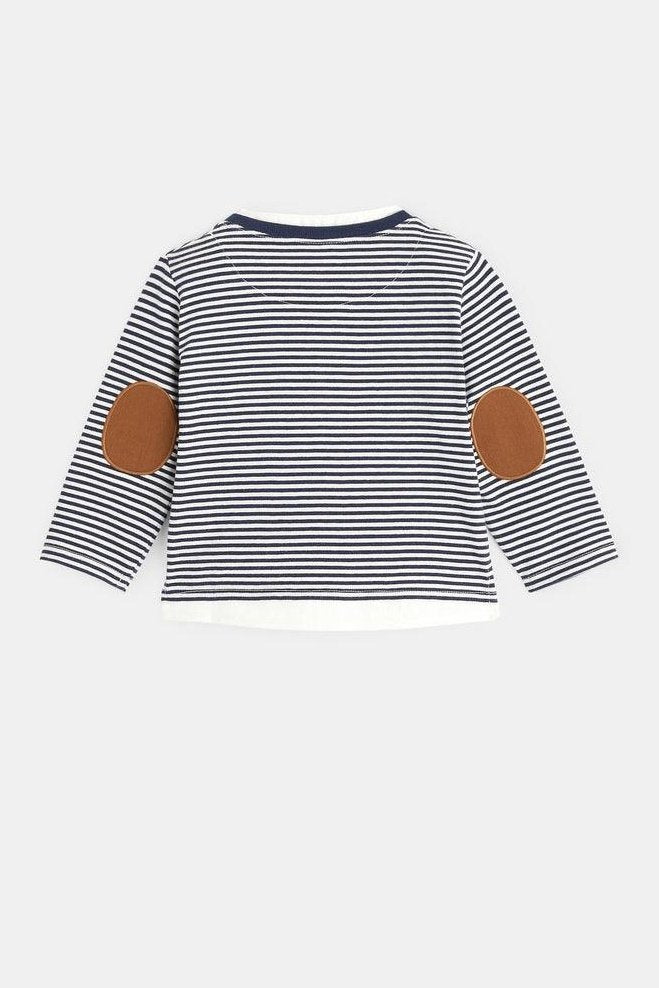 OBAIBI - חולצת טריקו פסים בצבע כחול לתינוקות - MASHBIR//365
