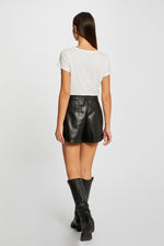 MORGAN - חולצת טריקו הדפס פייטים שחור - MASHBIR//365