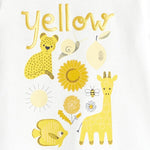 OBAIBI - חולצת טריקו חיות YELLOW לתינוקות בנות - MASHBIR//365
