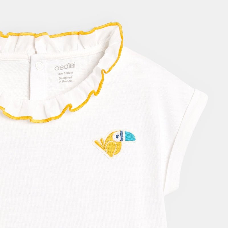 OBAIBI - חולצת טריקו עם צווארון מסולסל לתינוקות - MASHBIR//365