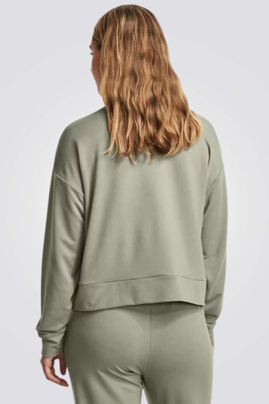 UNDER ARMOUR - חולצת ספורט ארוכה לנשים בצבע ירוק - MASHBIR//365