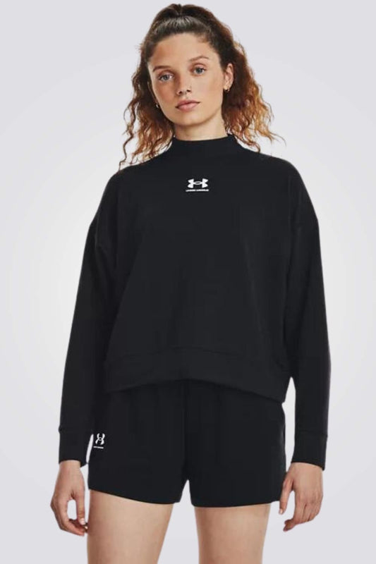 UNDER ARMOUR - חולצת ספורט ארוכה לנשים בצבע שחור - MASHBIR//365
