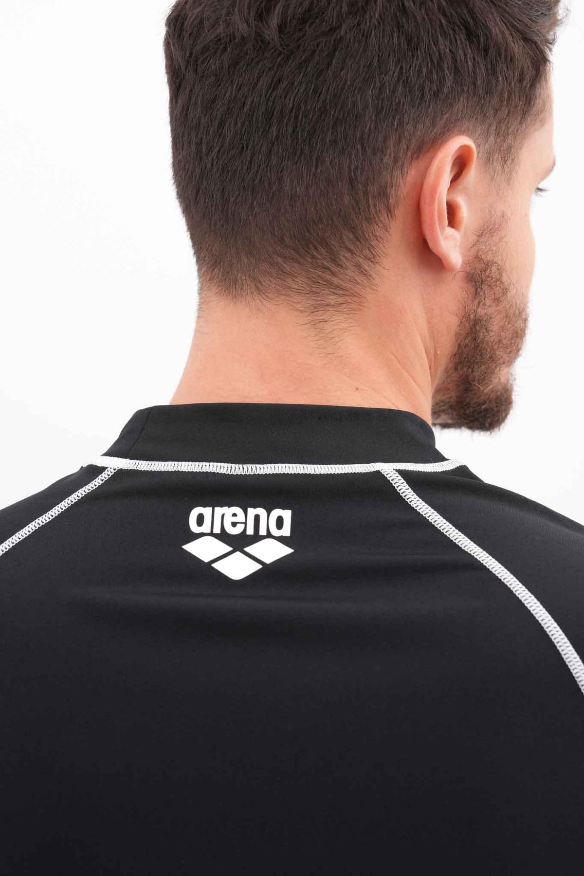 ARENA - חולצת שחייה לגבר בצבע אפור ושחור - MASHBIR//365