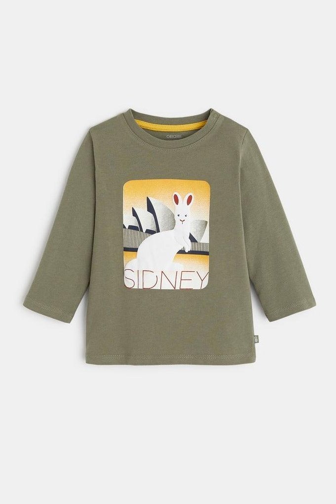 OBAIBI - חולצת סידני עם רקע קנגרו לתינוקות - MASHBIR//365