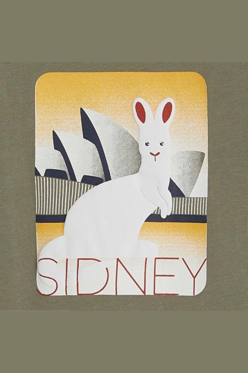 OBAIBI - חולצת סידני עם רקע קנגרו לתינוקות - MASHBIR//365