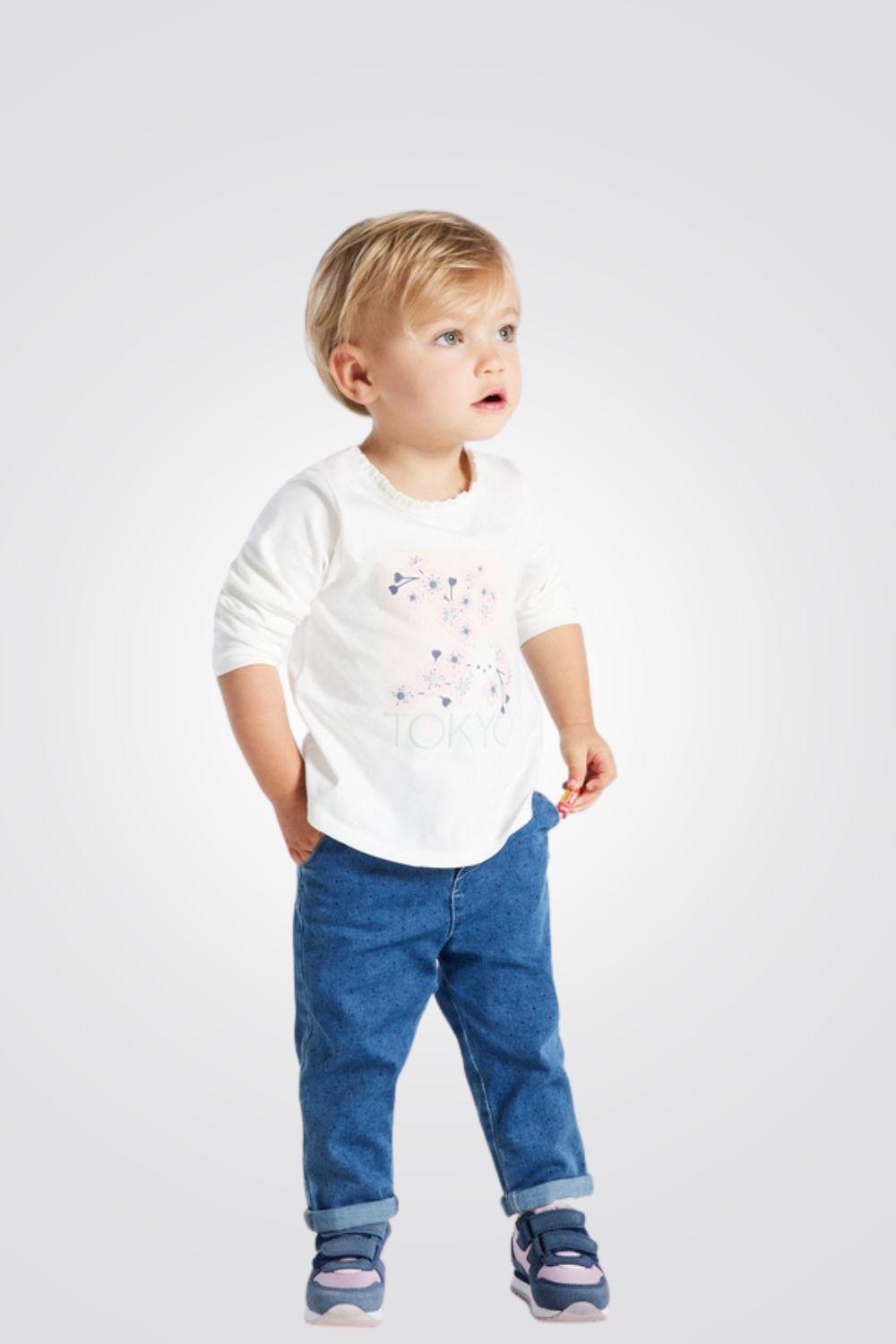 OBAIBI - חולצת טוקיו עם רקע ורוד מלבני לתינוקות - MASHBIR//365