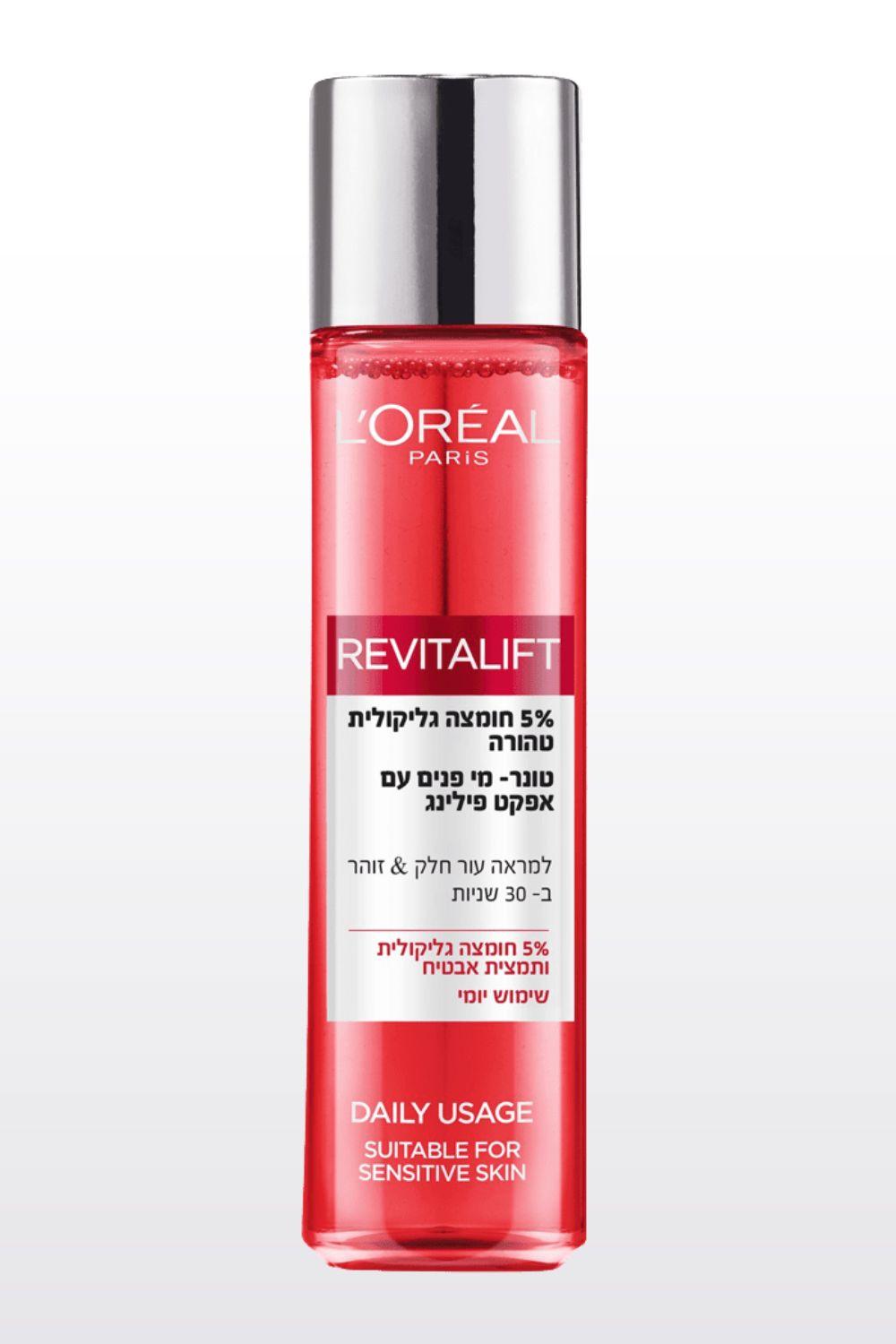 L'Oreal Paris - טונר חומצה גליקולית REVITALIFT 180 מ"ל - MASHBIR//365